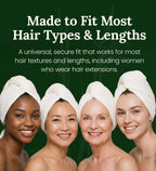 Hair Towel Wrap for Women, Bamboo Made, White 1-Pack